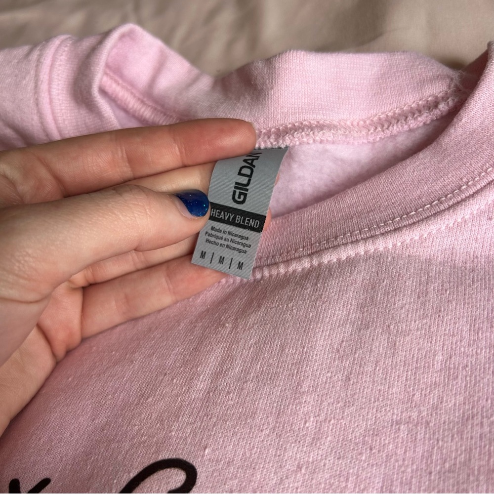 Pink Western Valentine’s Day Crewneck Sweatshirt - Size Medium - Picture 4 of 4